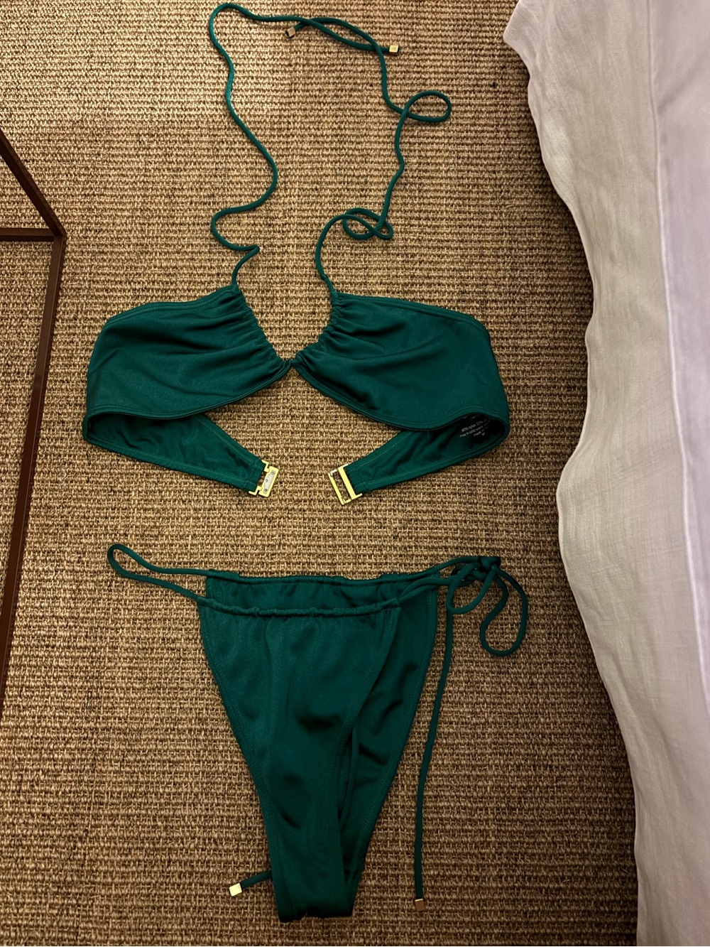Sommer Swim Emerald Green Tie-String Bikini Set - Women Swim - Picture 1 of 5